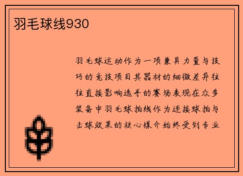 羽毛球线930